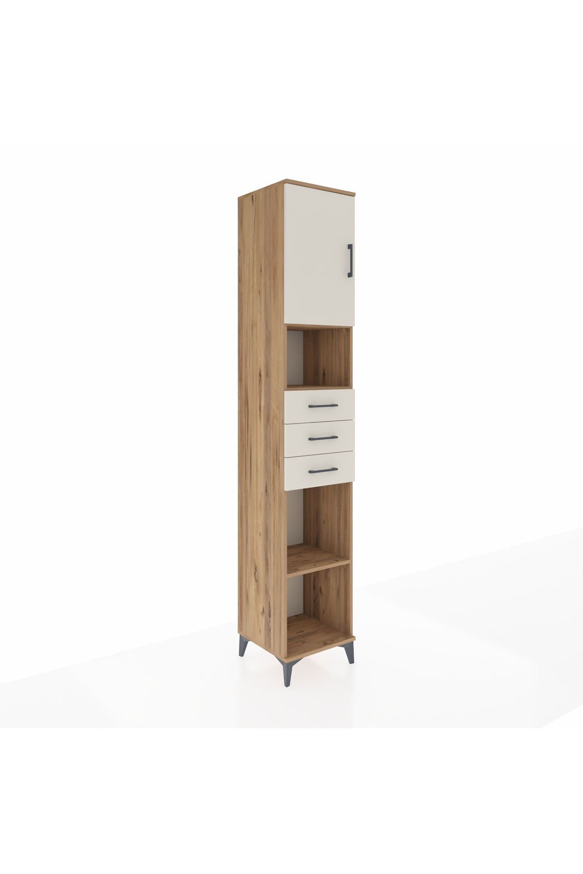 Hyperion Dolap 4 Raflı 3 Çekmeceli Tek Kapaklı 44x44x243 - S64M173V7B