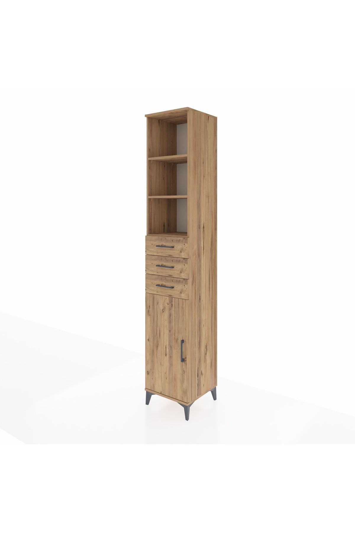 Hyperion Dolap 4 Raflı 3 Çekmeceli Tek Kapaklı 44x44x243 - S64M174V9B
