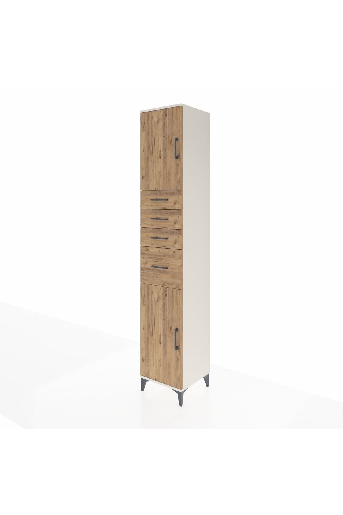 Hyperion Dolap 3 Raflı 4 Çekmeceli 2 Kapaklı 44x44x243 - S64M175V3B
