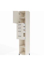 Hyperion Dolap 3 Raflı 4 Çekmeceli Tek Kapaklı 44x44x243 - S64M176V1B