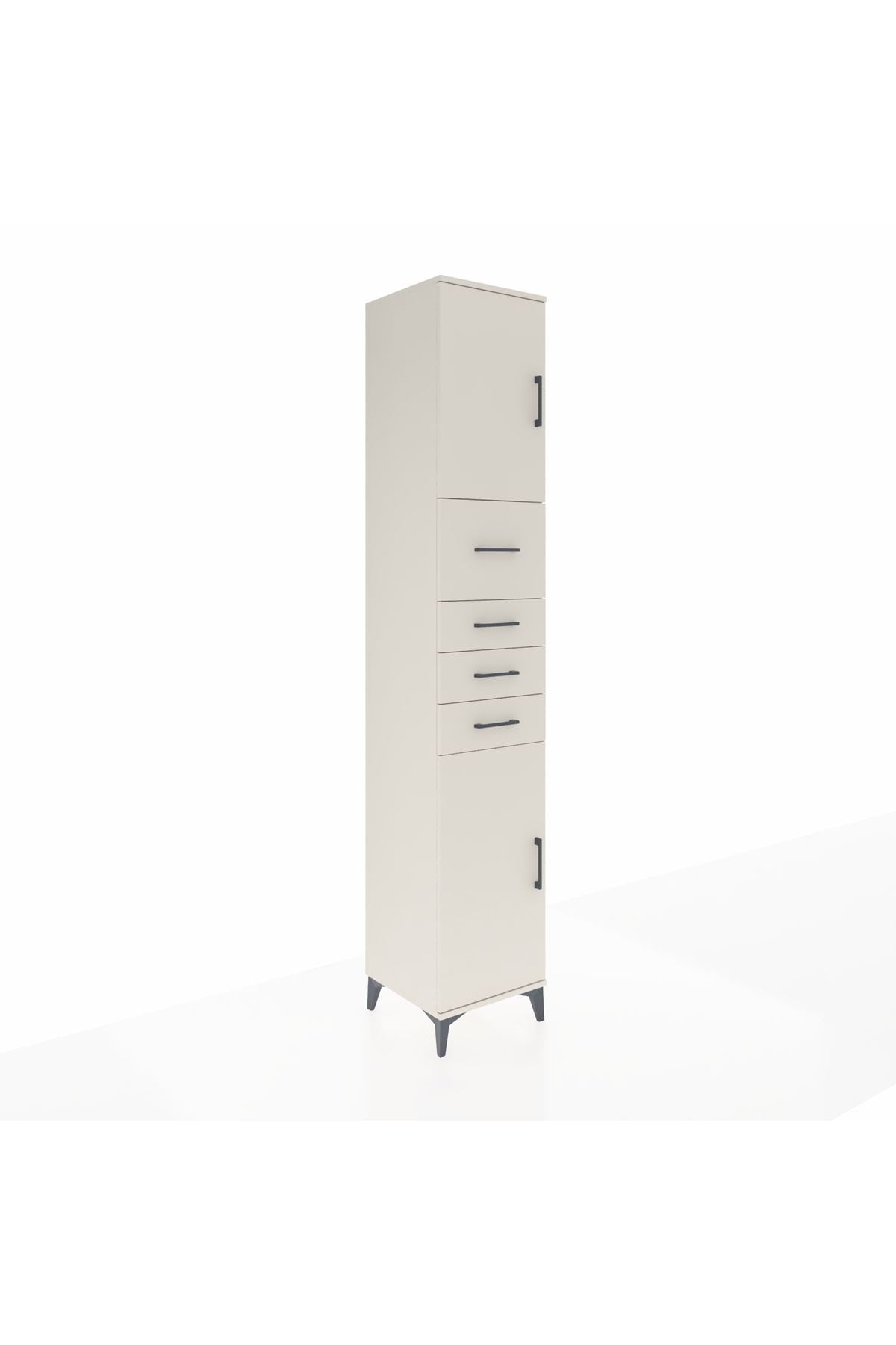 Hyperion Dolap 3 Raflı 4 Çekmeceli 2 Kapaklı 44x44x243 - S64M178V1B