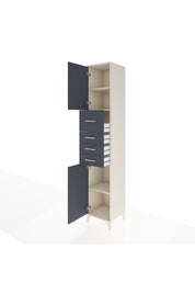Hyperion Dolap 3 Raflı 4 Çekmeceli 2 Kapaklı 44x44x243 - S64M178V2B