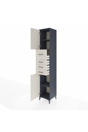 Hyperion Dolap 3 Raflı 4 Çekmeceli 2 Kapaklı 44x44x243 - S64M178V4B