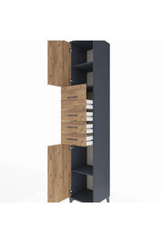 Hyperion Dolap 3 Raflı 4 Çekmeceli 2 Kapaklı 44x44x243 - S64M178V6B