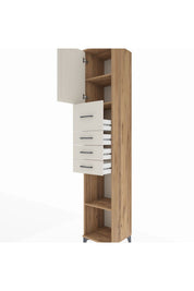 Hyperion Dolap 3 Raflı 4 Çekmeceli Tek Kapaklı 44x44x243 - S64M179V7B