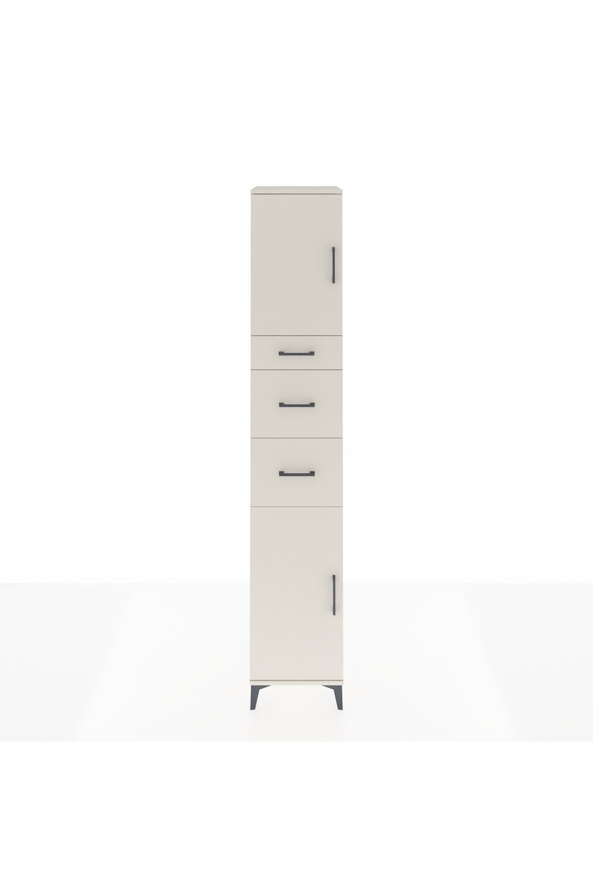 Hyperion Dolap 3 Raflı 3 Çekmeceli 2 Kapaklı 44x44x243 - S64M181V1B