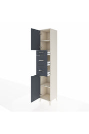 Hyperion Dolap 3 Raflı 3 Çekmeceli 2 Kapaklı 44x44x243 - S64M181V2B
