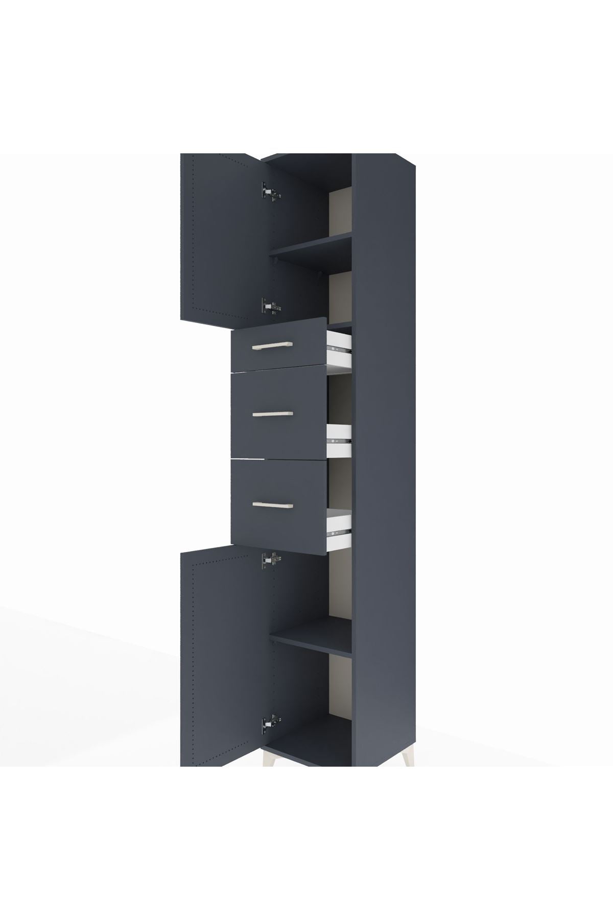 Hyperion Dolap 3 Raflı 3 Çekmeceli 2 Kapaklı 44x44x243 - S64M181V5B