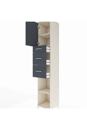 Hyperion Dolap 3 Raflı 3 Çekmeceli Tek Kapaklı 44x44x243 - S64M182V2B