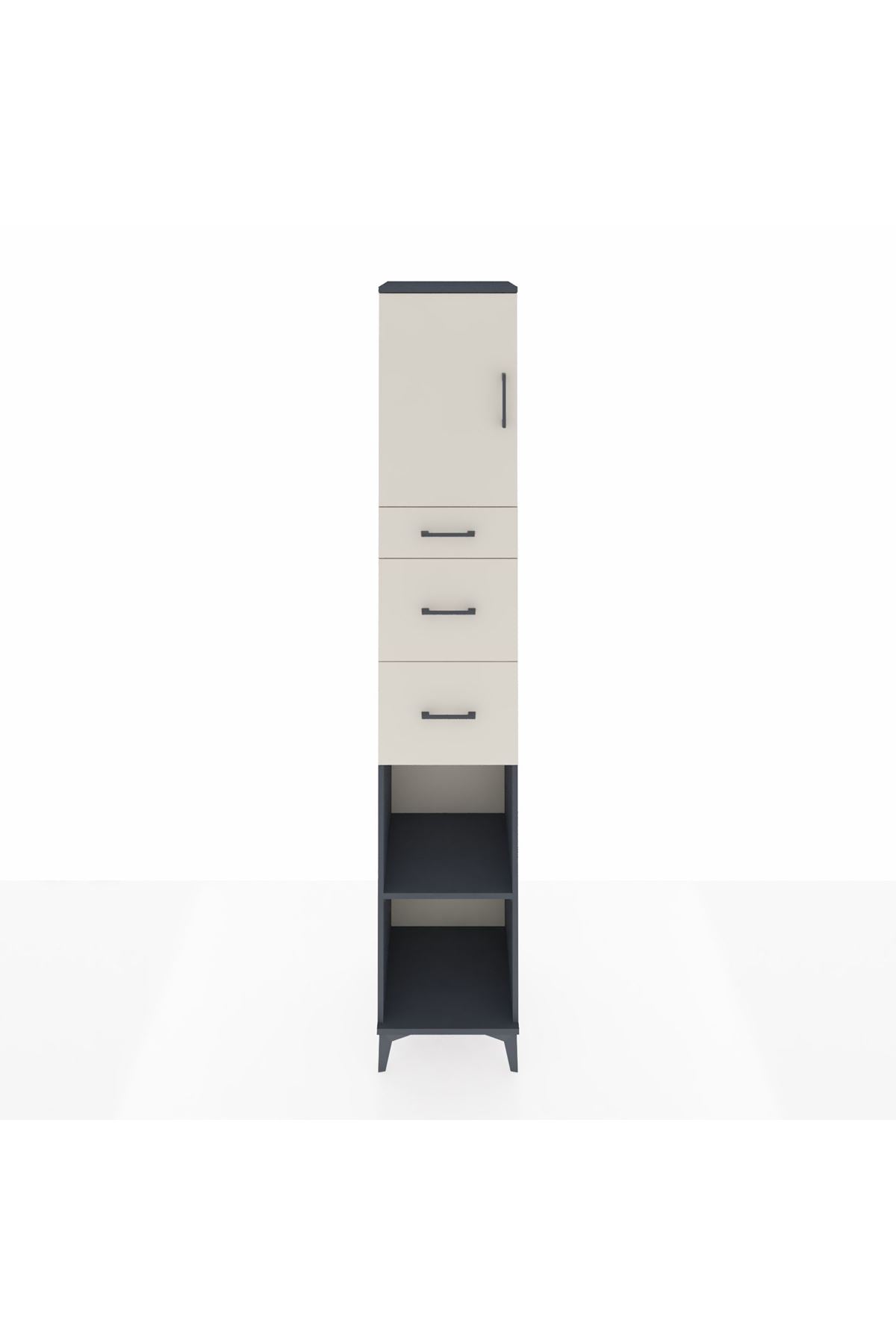 Hyperion Dolap 3 Raflı 3 Çekmeceli Tek Kapaklı 44x44x243 - S64M182V4B