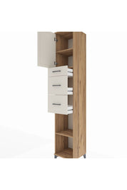 Hyperion Dolap 3 Raflı 3 Çekmeceli Tek Kapaklı 44x44x243 - S64M182V7B