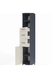 Hyperion Dolap 3 Raflı 3 Çekmeceli Tek Kapaklı 44x44x243 - S64M183V4B
