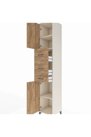 Hyperion Dolap 3 Raflı 3 Çekmeceli 2 Kapaklı 44x44x243 - S64M184V3B
