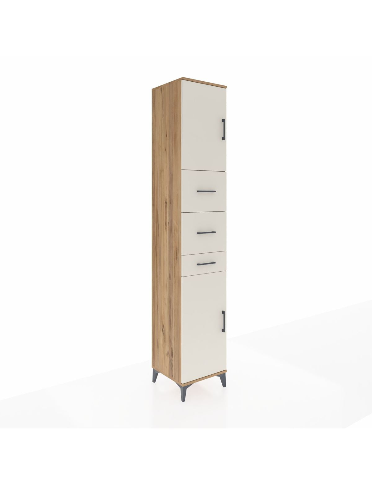 Hyperion Dolap 3 Raflı 3 Çekmeceli 2 Kapaklı 44x44x243 - S64M184V7B