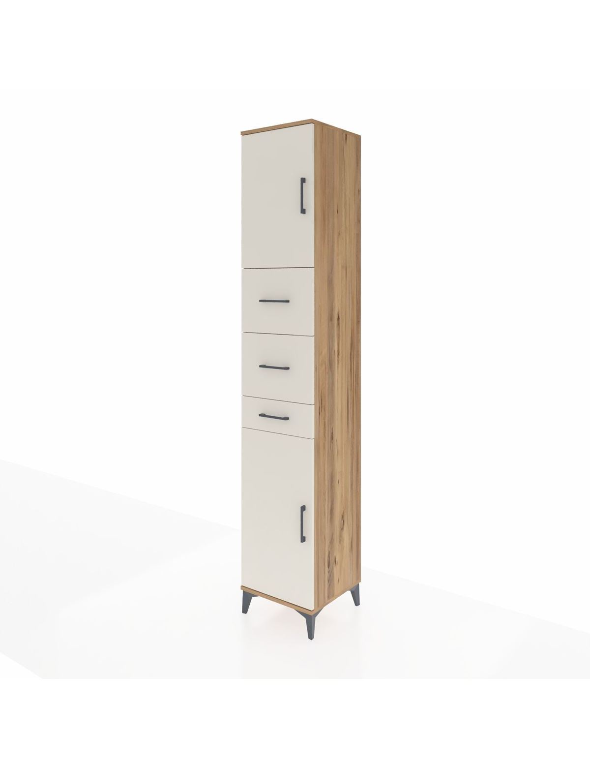 Hyperion Dolap 3 Raflı 3 Çekmeceli 2 Kapaklı 44x44x243 - S64M184V7B