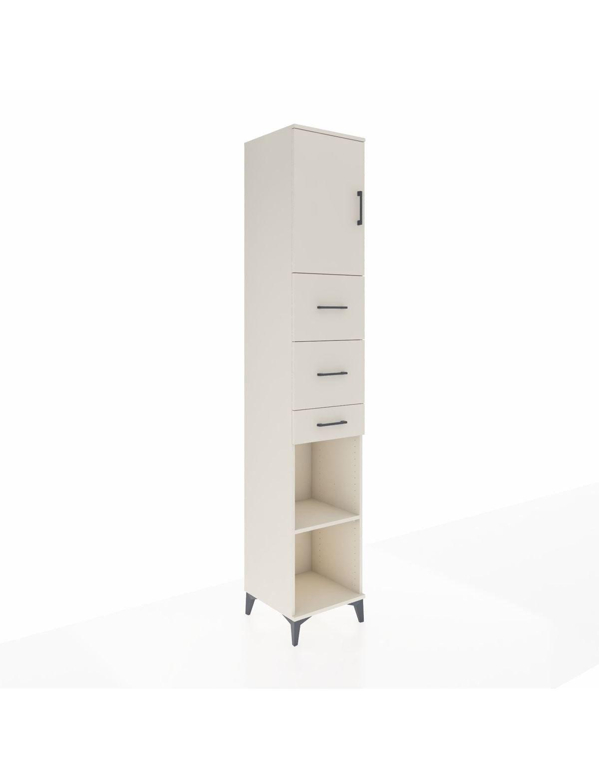 Hyperion Dolap 3 Raflı 3 Çekmeceli Tek Kapaklı 44x44x243 - S64M185V1B