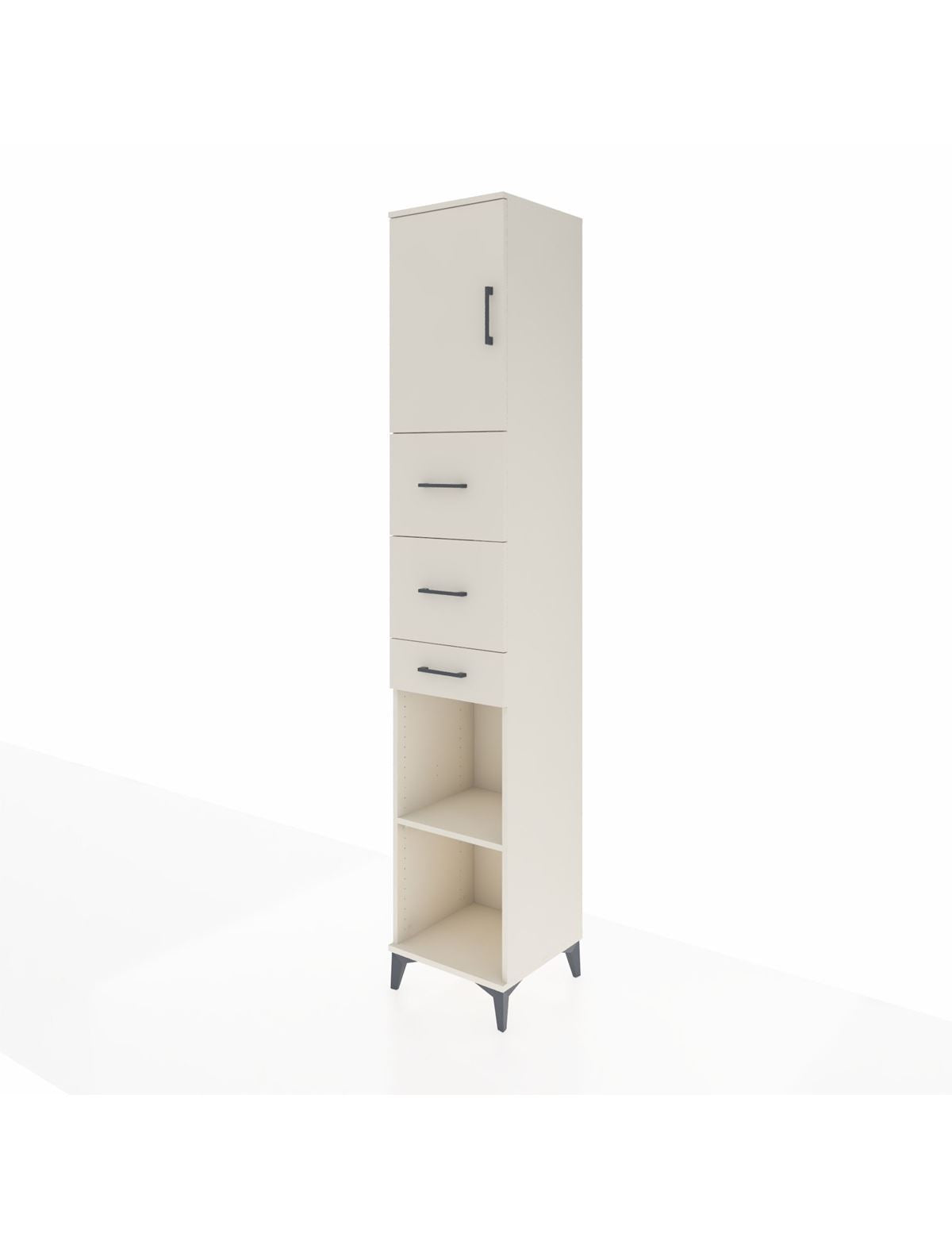 Hyperion Dolap 3 Raflı 3 Çekmeceli Tek Kapaklı 44x44x243 - S64M185V1B