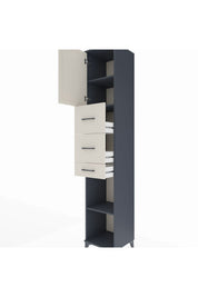 Hyperion Dolap 3 Raflı 3 Çekmeceli Tek Kapaklı 44x44x243 - S64M185V4B
