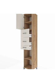Hyperion Dolap 3 Raflı 3 Çekmeceli Tek Kapaklı 44x44x243 - S64M185V7B