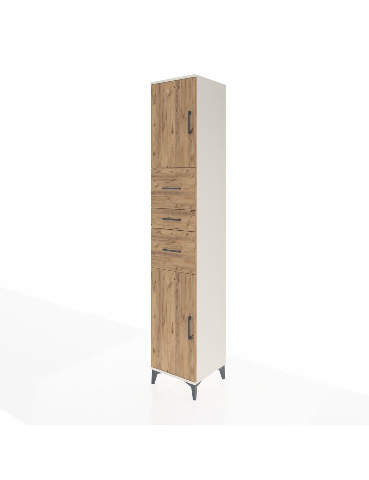 Hyperion Dolap 3 Raflı 3 Çekmeceli 2 Kapaklı 44x44x243 - S64M187V3B