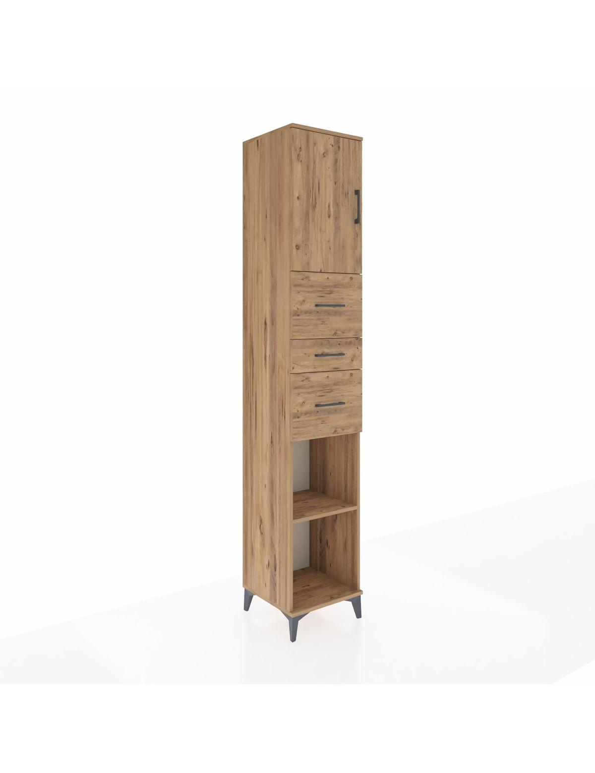 Hyperion Dolap 3 Raflı 3 Çekmeceli Tek Kapaklı 44x44x243 - S64M188V9B