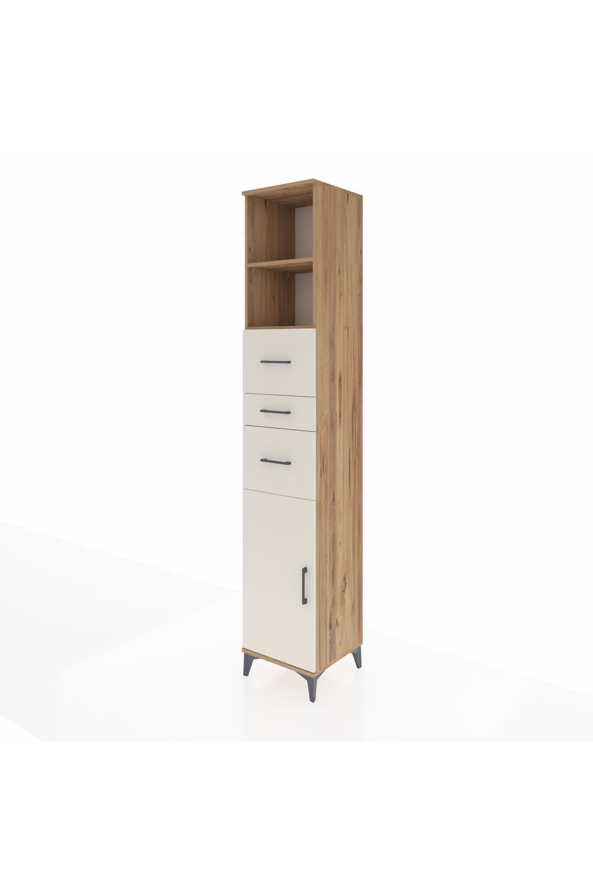 Hyperion Dolap 3 Raflı 3 Çekmeceli Tek Kapaklı 44x44x243 - S64M189V7B