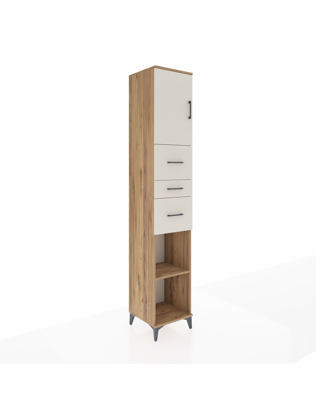 Hyperion Dolap 3 Raflı 3 Çekmeceli Tek Kapaklı 44x44x243 - S64M191V7B