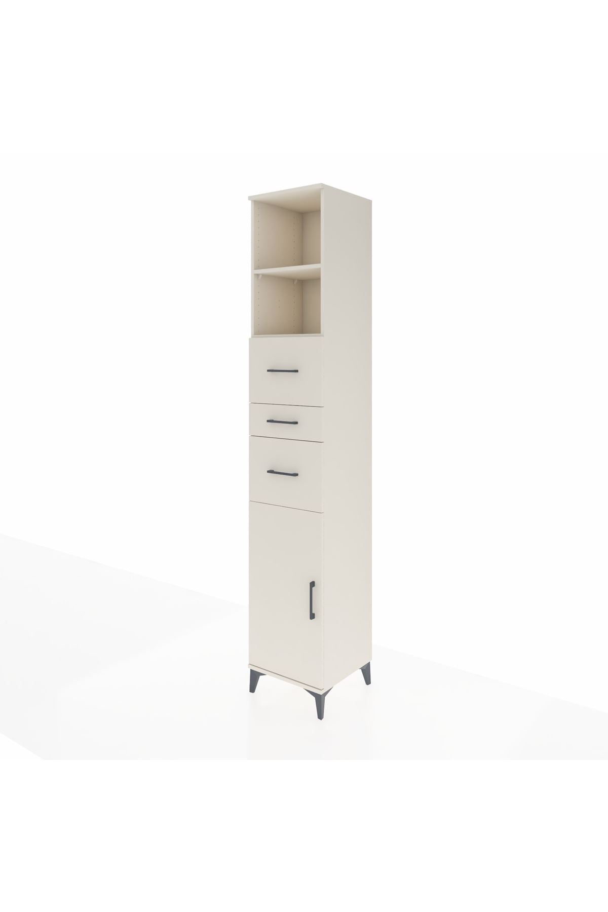 Hyperion Dolap 3 Raflı 3 Çekmeceli Tek Kapaklı 44x44x243 - S64M192V1B