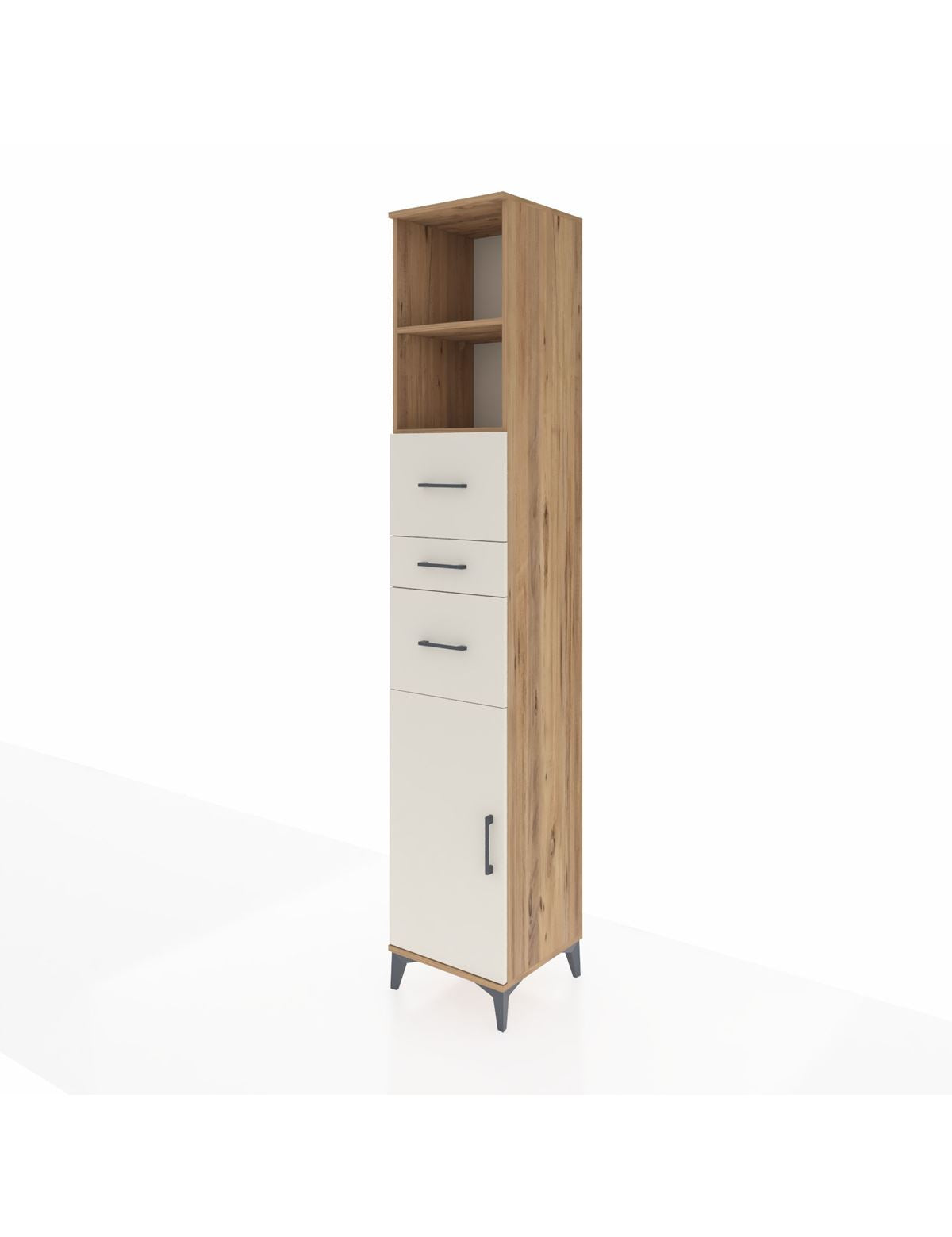 Hyperion Dolap 3 Raflı 3 Çekmeceli Tek Kapaklı 44x44x243 - S64M192V7B