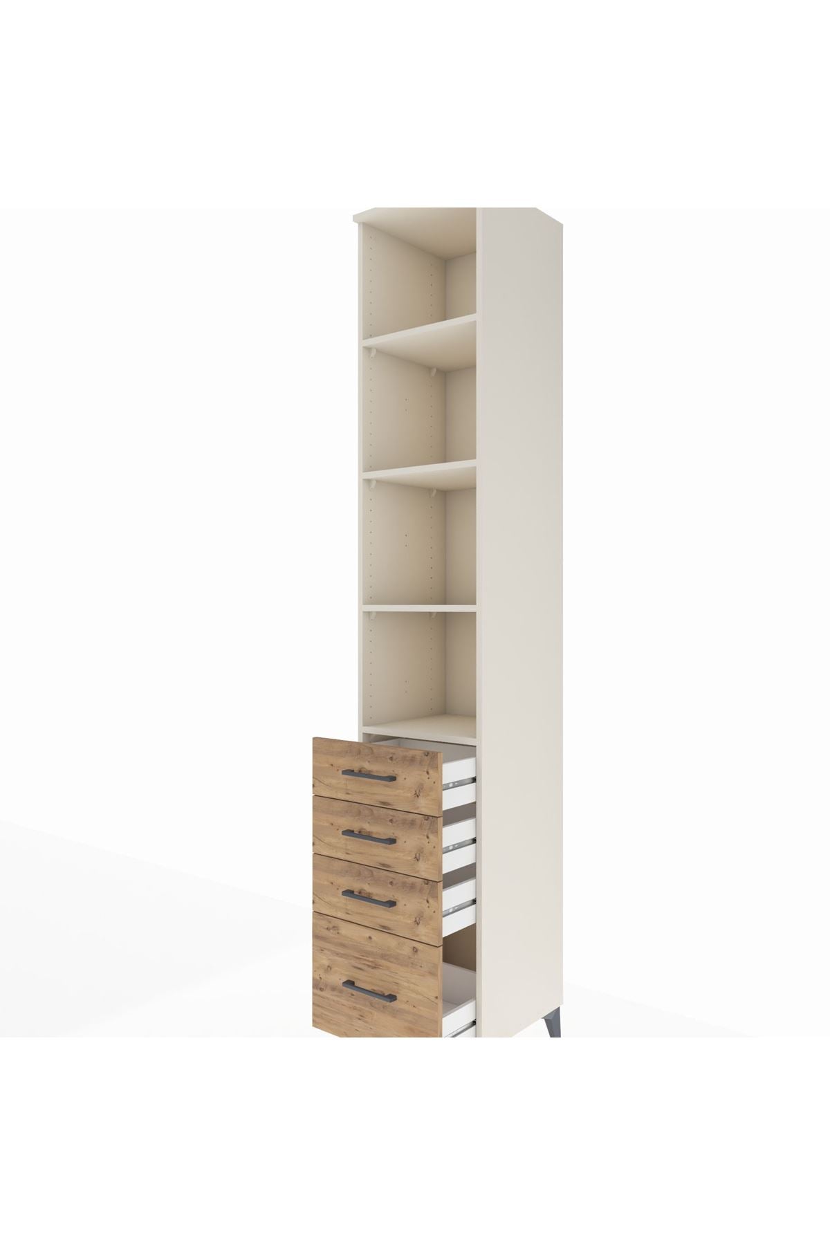 Hyperion Dolap 4 Raflı 4 Çekmeceli 44x44x243 - S64M194V3B