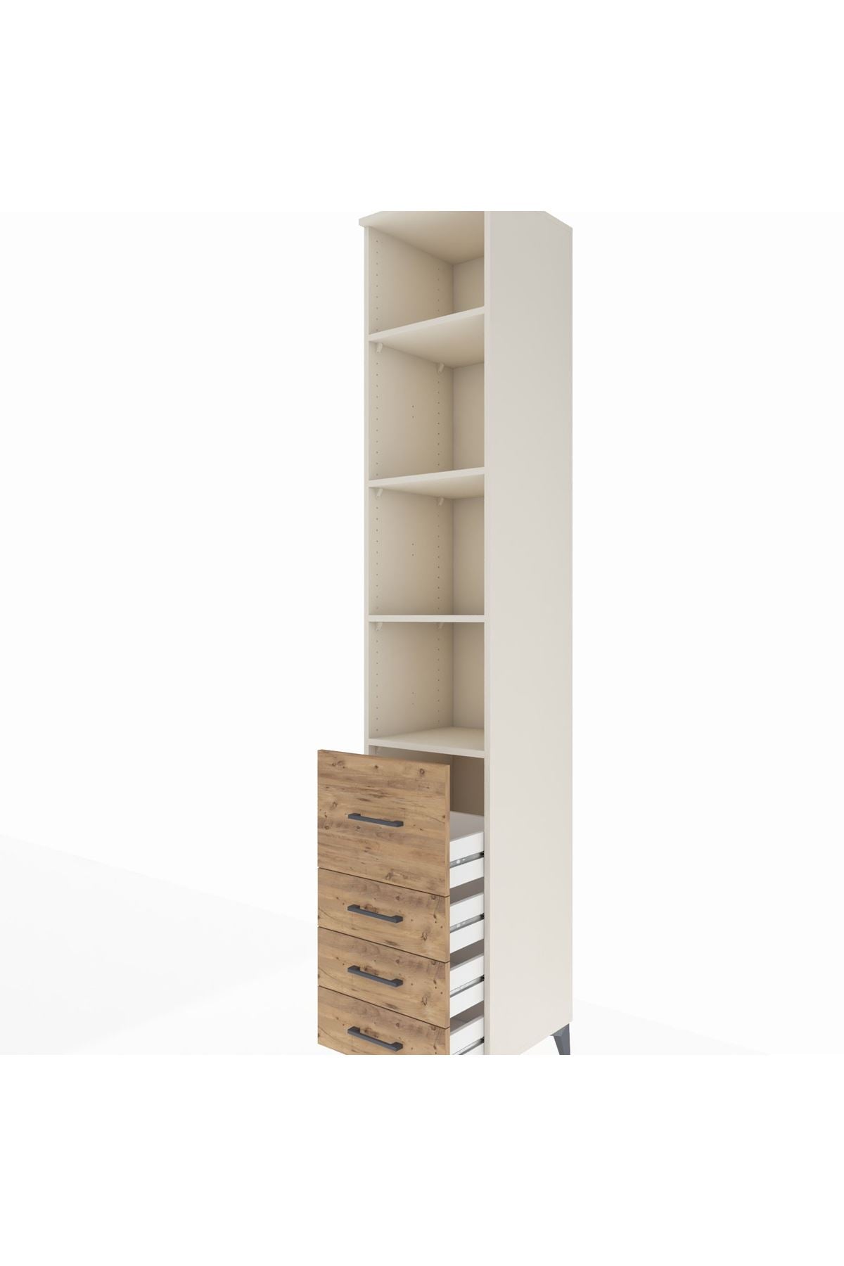 Hyperion Dolap 4 Raflı 4 Çekmeceli 44x44x243 - S64M195V3B