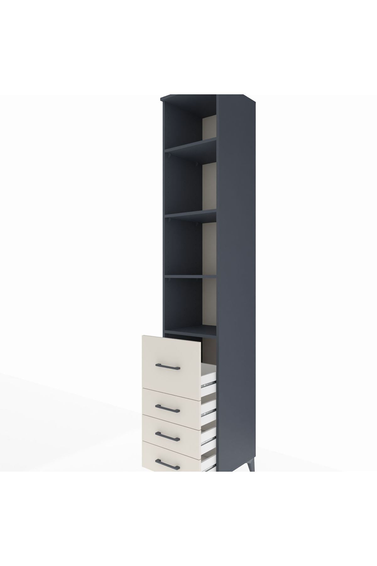 Hyperion Dolap 4 Raflı 4 Çekmeceli 44x44x243 - S64M195V4B