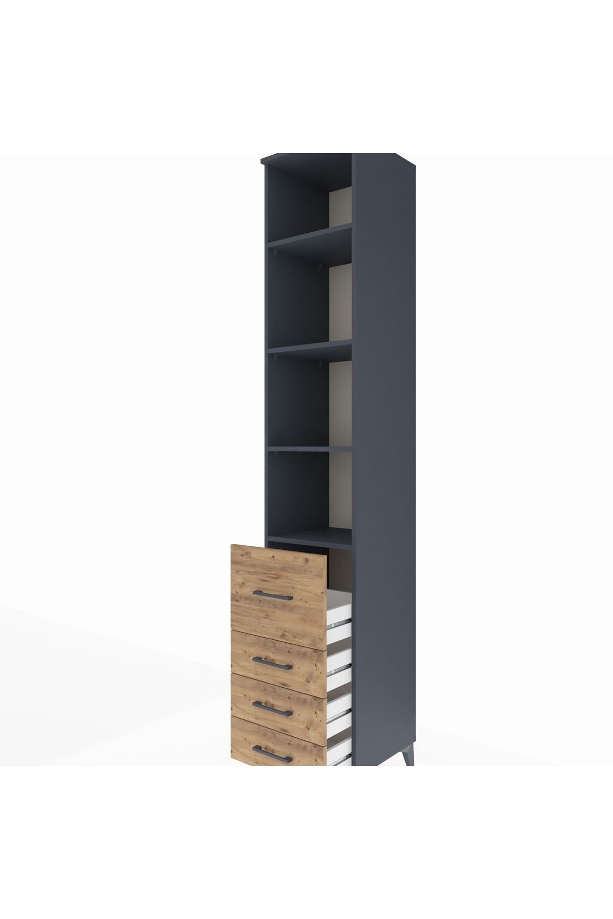 Hyperion Dolap 4 Raflı 4 Çekmeceli 44x44x243 - S64M195V6B