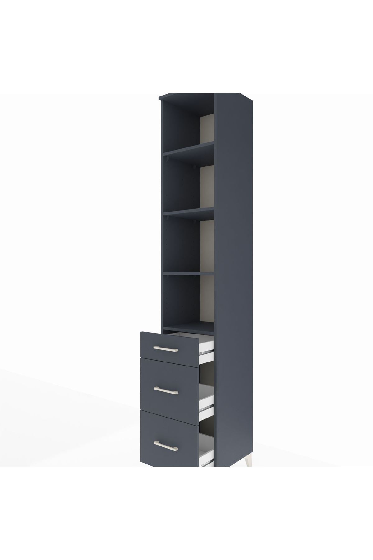 Hyperion Dolap 4 Raflı 3 Çekmeceli 44x44x243 - S64M196V5B