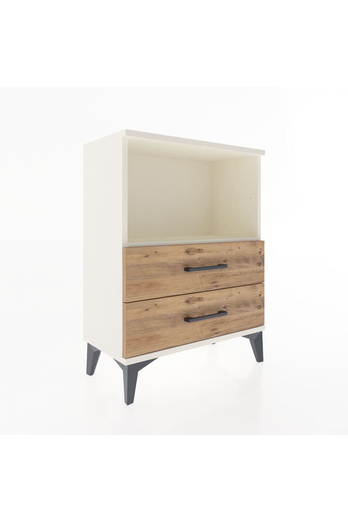 Arges Komodin Tek Raflı 2 Çekmeceli 60x30x80 - S13M003V3A
