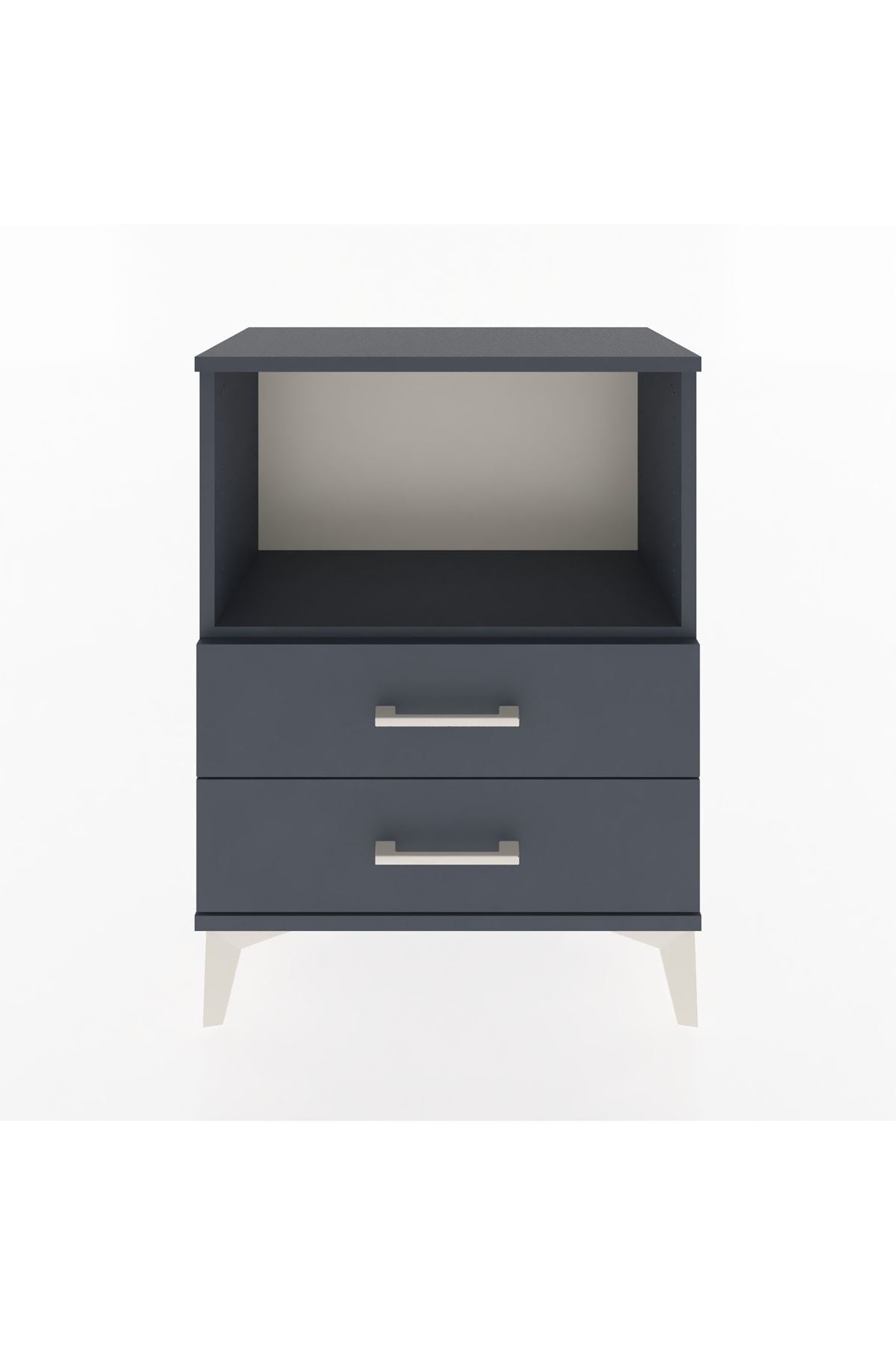 Arges Komodin Tek Raflı 2 Çekmeceli 60x30x80 - S13M003V5A