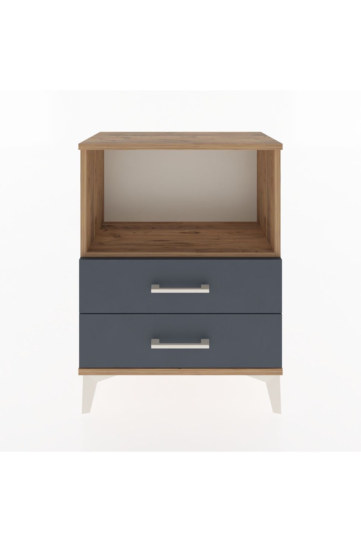 Arges Komodin Tek Raflı 2 Çekmeceli 60x30x80 - S13M003V8A