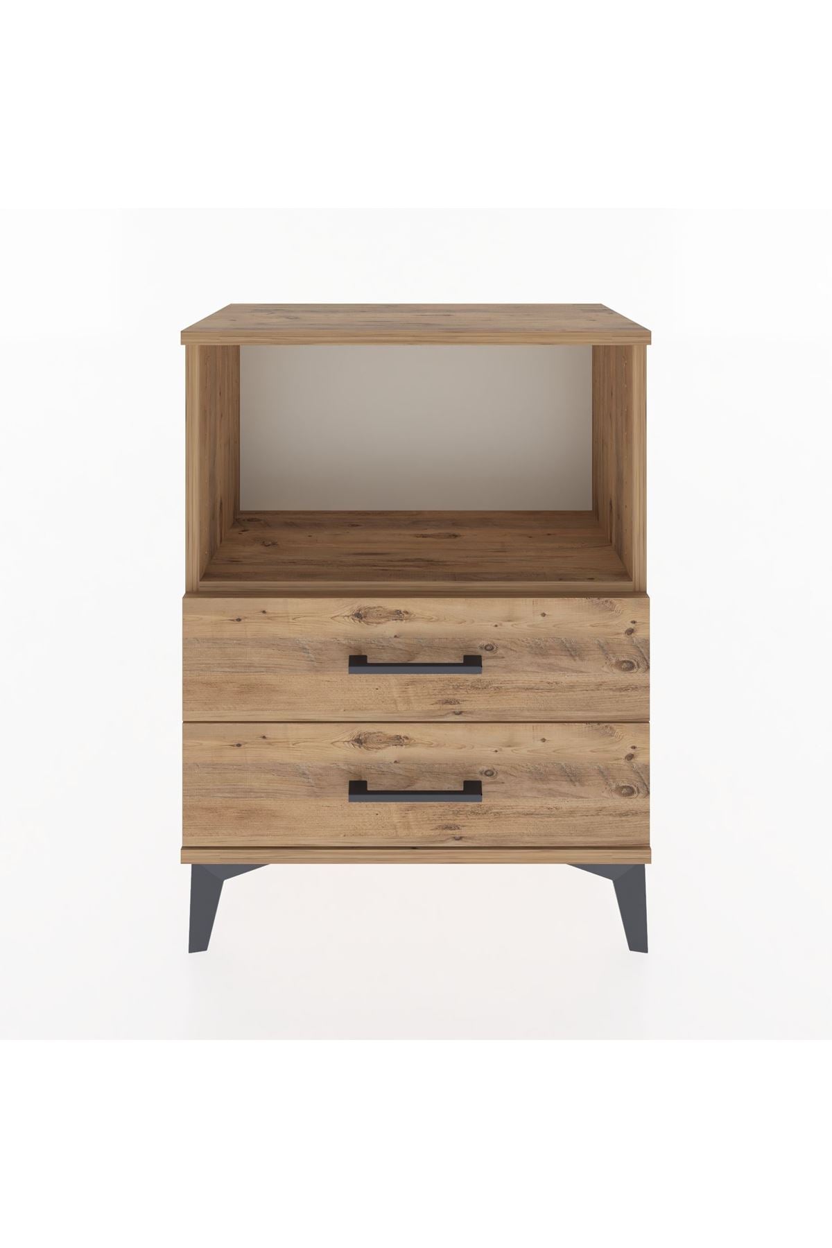 Arges Komodin Tek Raflı 2 Çekmeceli 60x30x80 - S13M003V9A