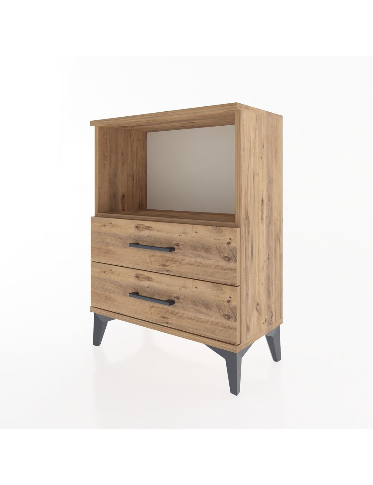 Arges Komodin Tek Raflı 2 Çekmeceli 60x30x80 - S13M003V9A