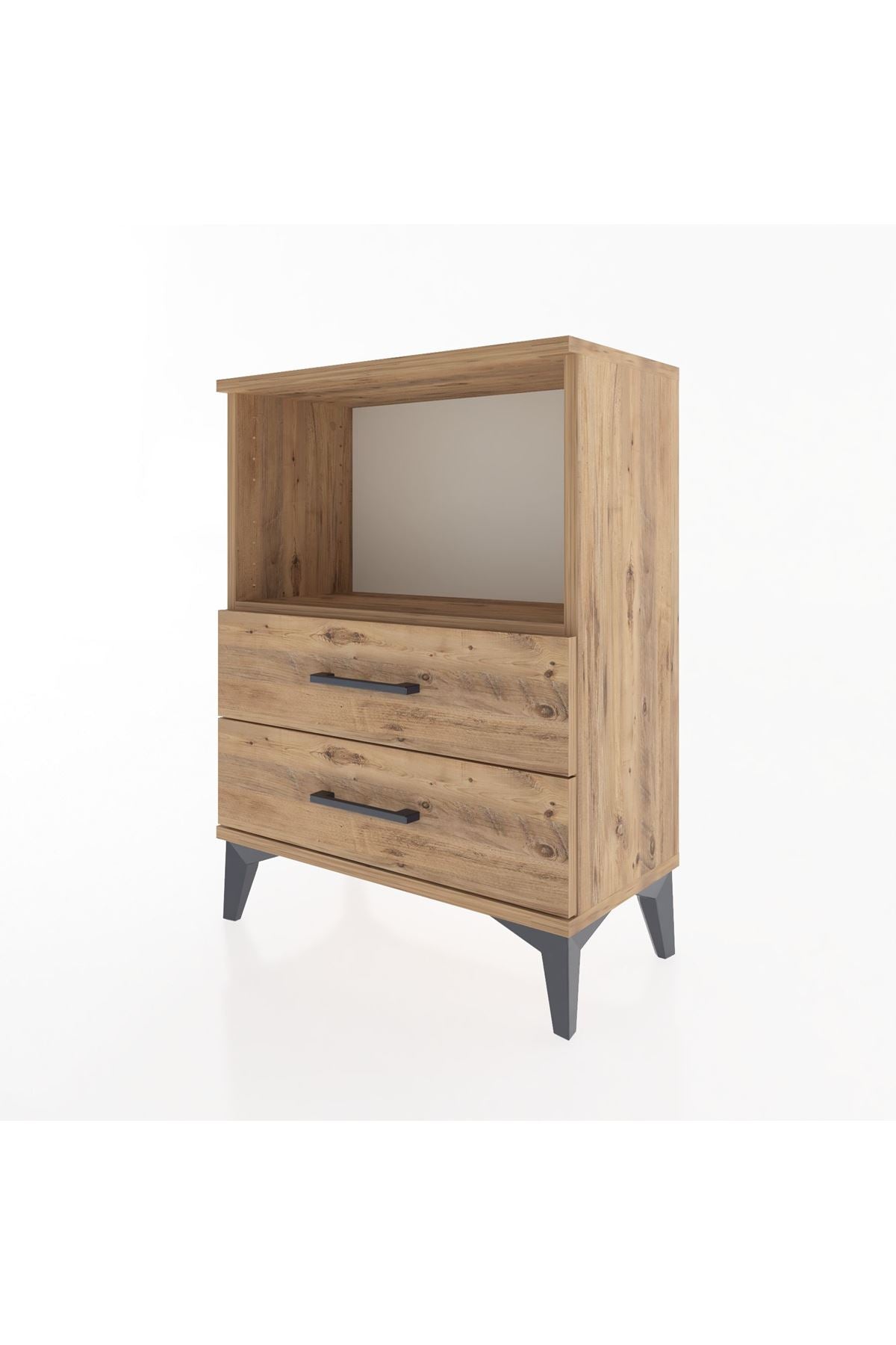 Arges Komodin Tek Raflı 2 Çekmeceli 60x30x80 - S13M003V9A
