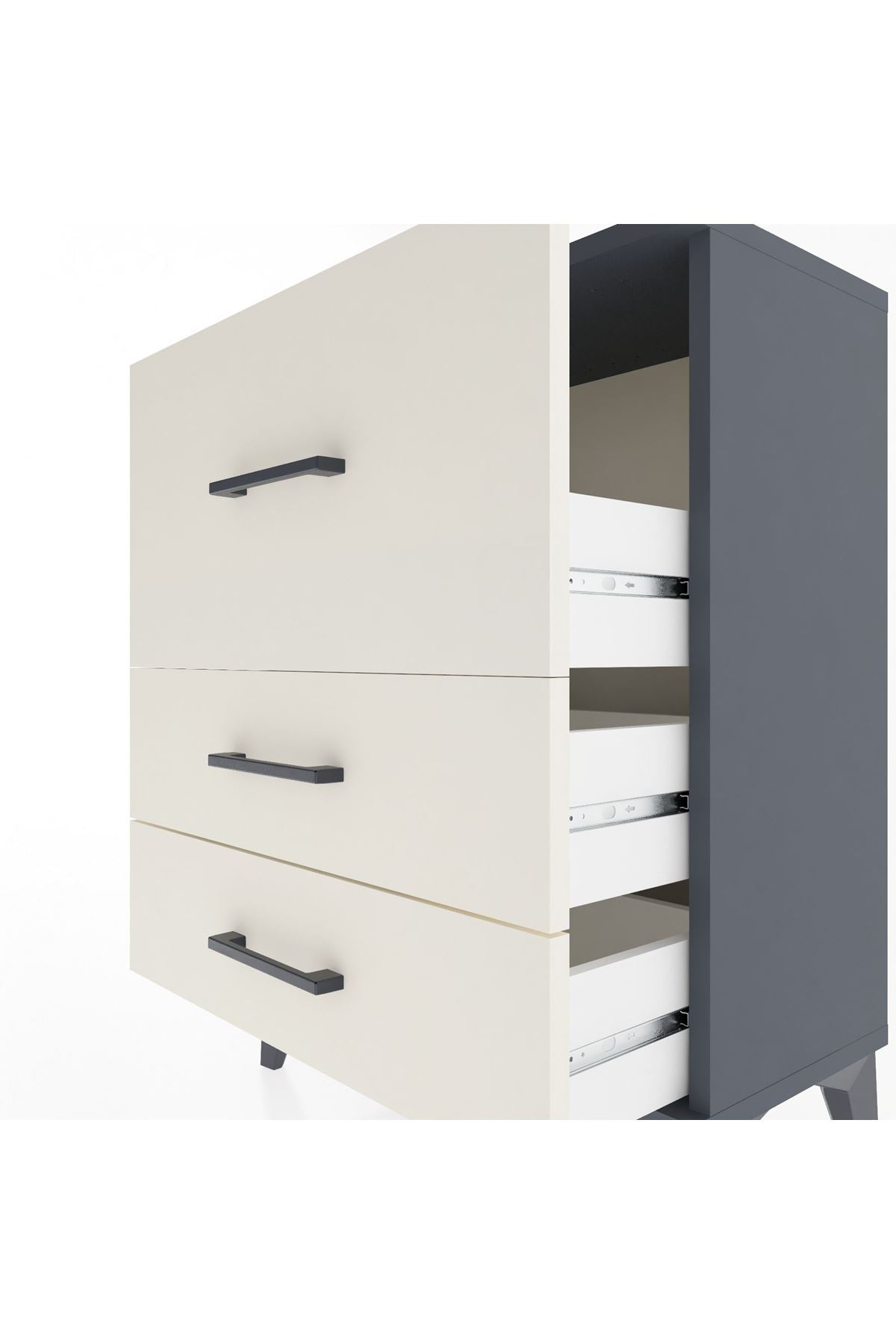 Arges Komodin 3 Çekmeceli 60x30x80 - S13M004V4A