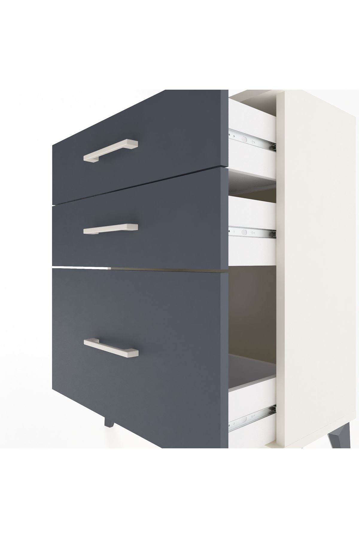 Arges Komodin 3 Çekmeceli 60x30x80 - S13M005V2A