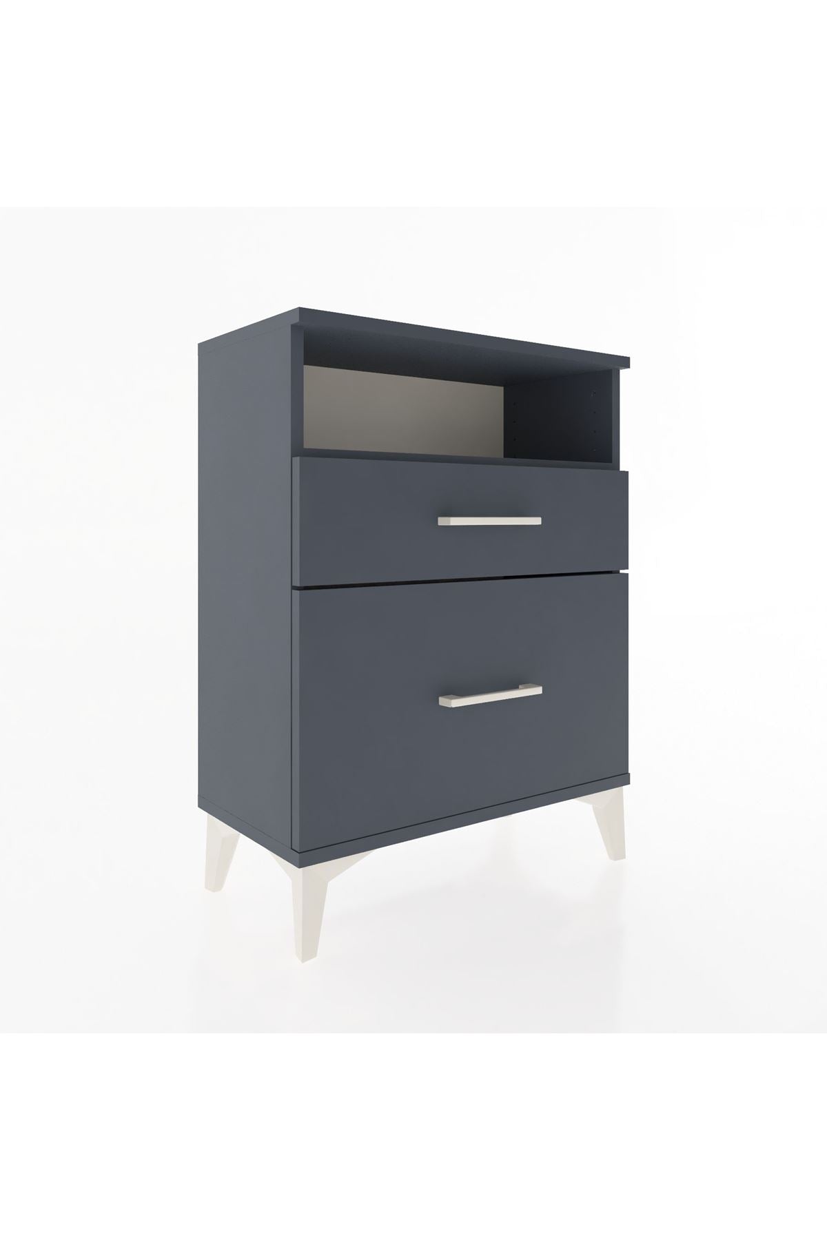 Arges Komodin Tek Raflı 2 Çekmeceli 60x30x80 - S13M006V5A