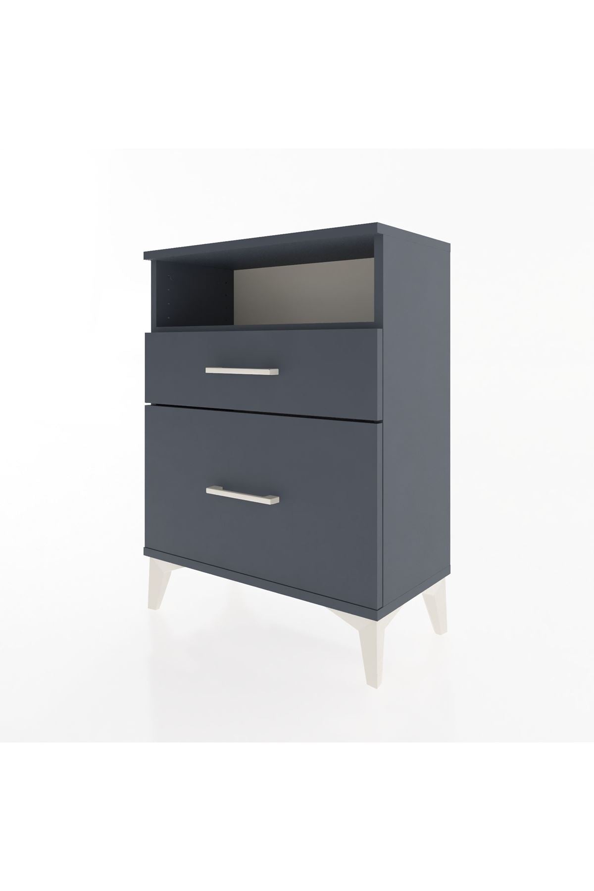 Arges Komodin Tek Raflı 2 Çekmeceli 60x30x80 - S13M006V5A