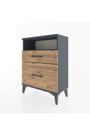 Arges Komodin Tek Raflı 2 Çekmeceli 60x30x80 - S13M006V6A
