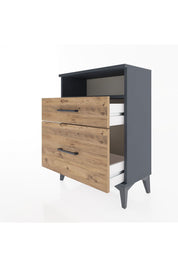Arges Komodin Tek Raflı 2 Çekmeceli 60x30x80 - S13M006V6A