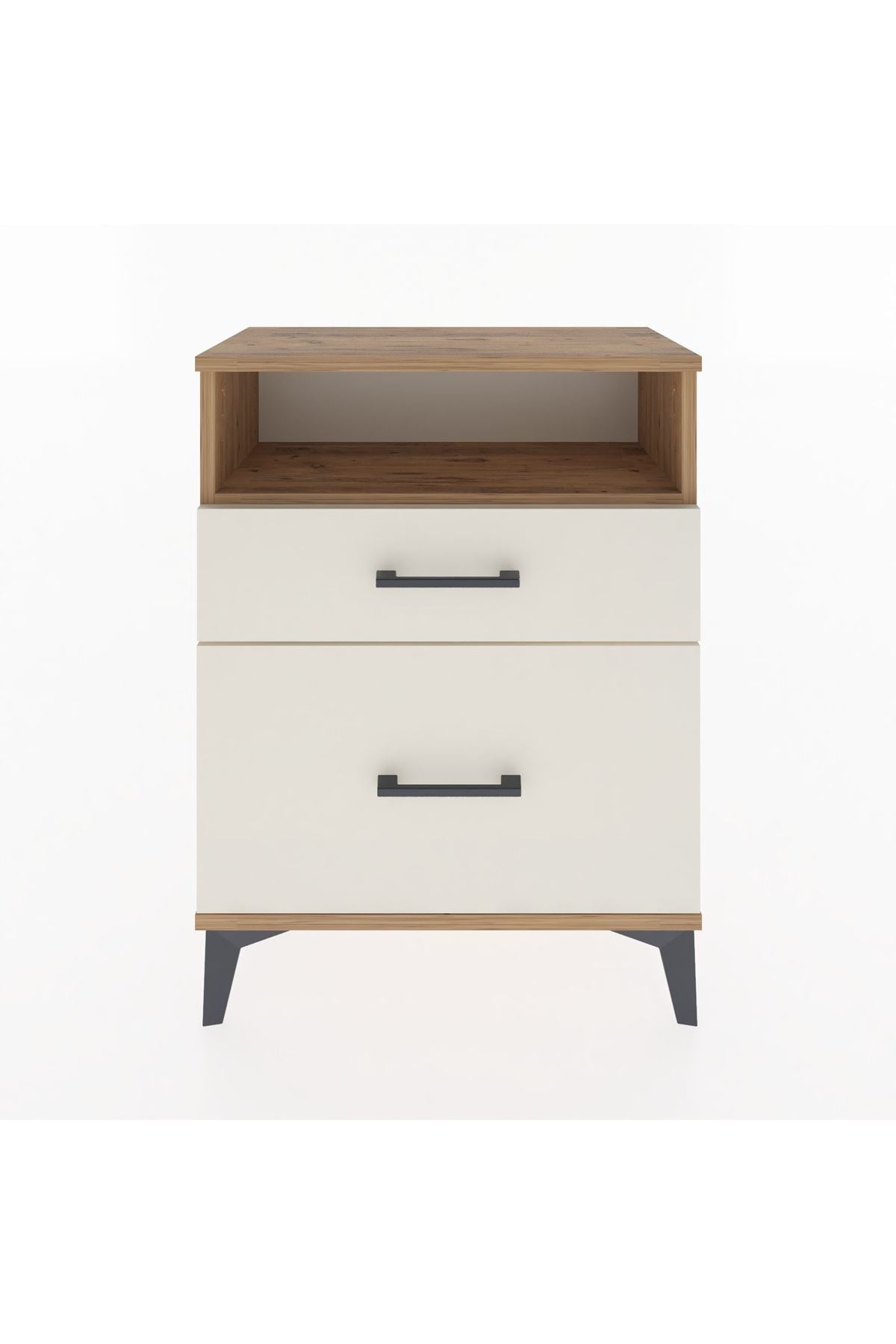 Arges Komodin Tek Raflı 2 Çekmeceli 60x30x80 - S13M006V7A