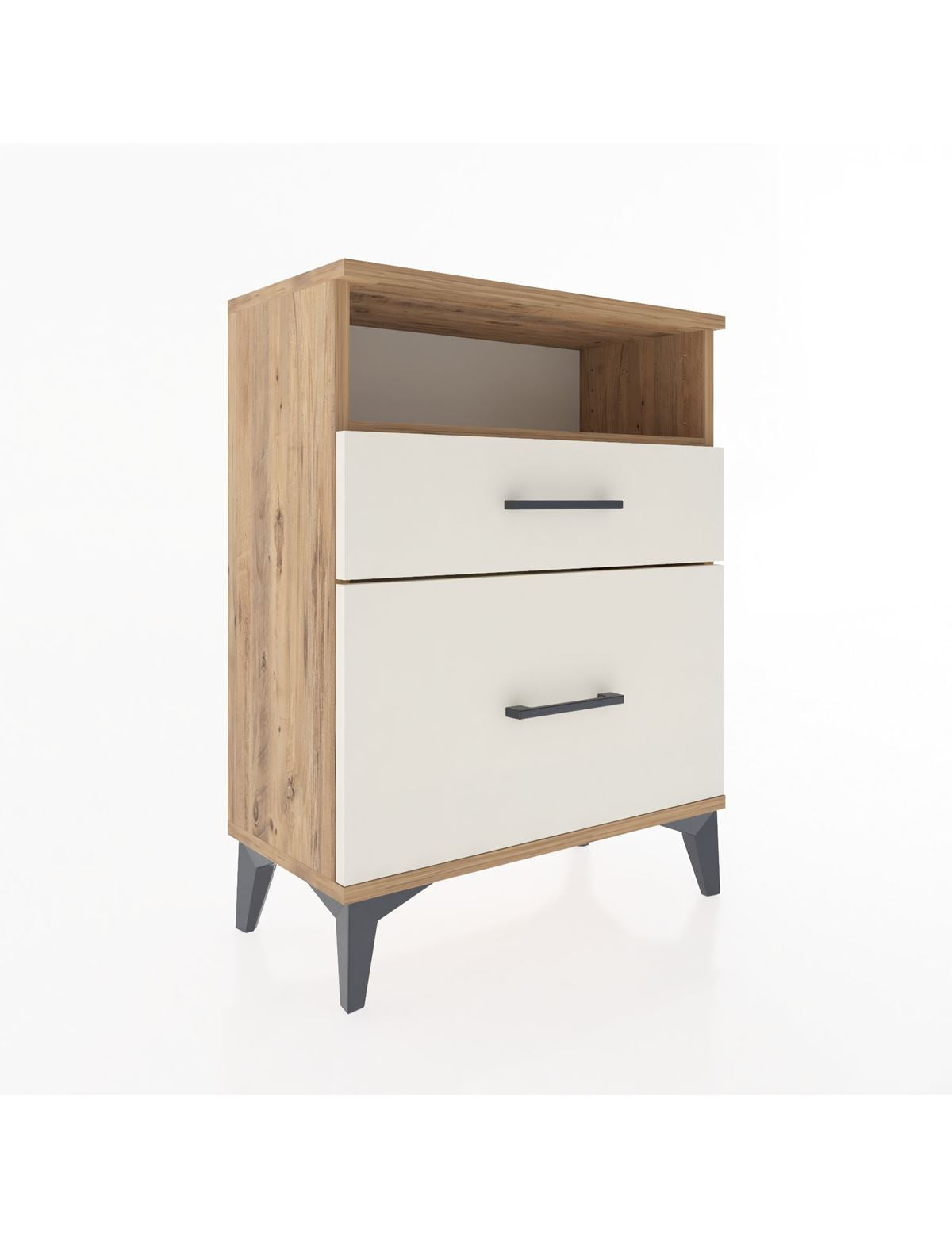 Arges Komodin Tek Raflı 2 Çekmeceli 60x30x80 - S13M006V7A
