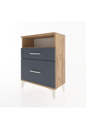 Arges Komodin Tek Raflı 2 Çekmeceli 60x30x80 - S13M006V8A