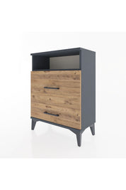 Arges Komodin Tek Raflı 2 Çekmeceli 60x30x80 - S13M007V6A